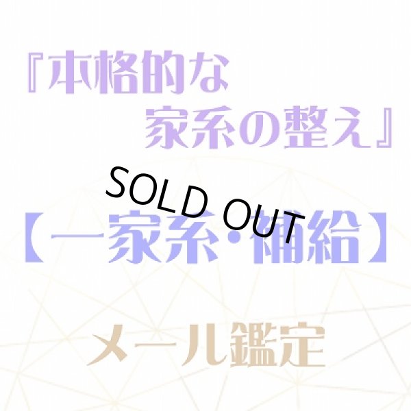 画像1: 『本格的な家系の整え』メール鑑定★一家系・補給★
